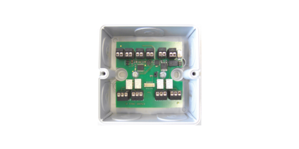 I/O module
Control board with terminal blocks and components