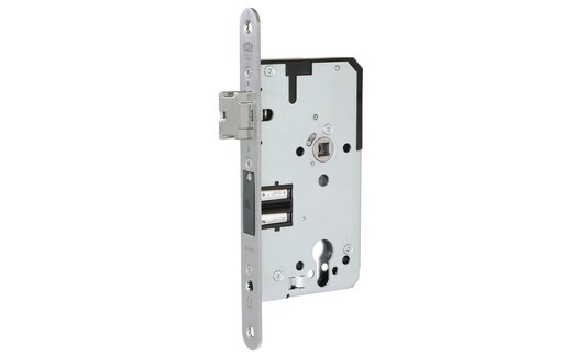 mortise lock with latch and round cylinder
