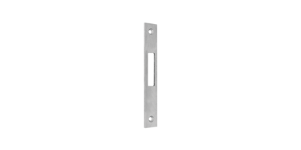 strike plate faceplate with elongated slot and drill holes