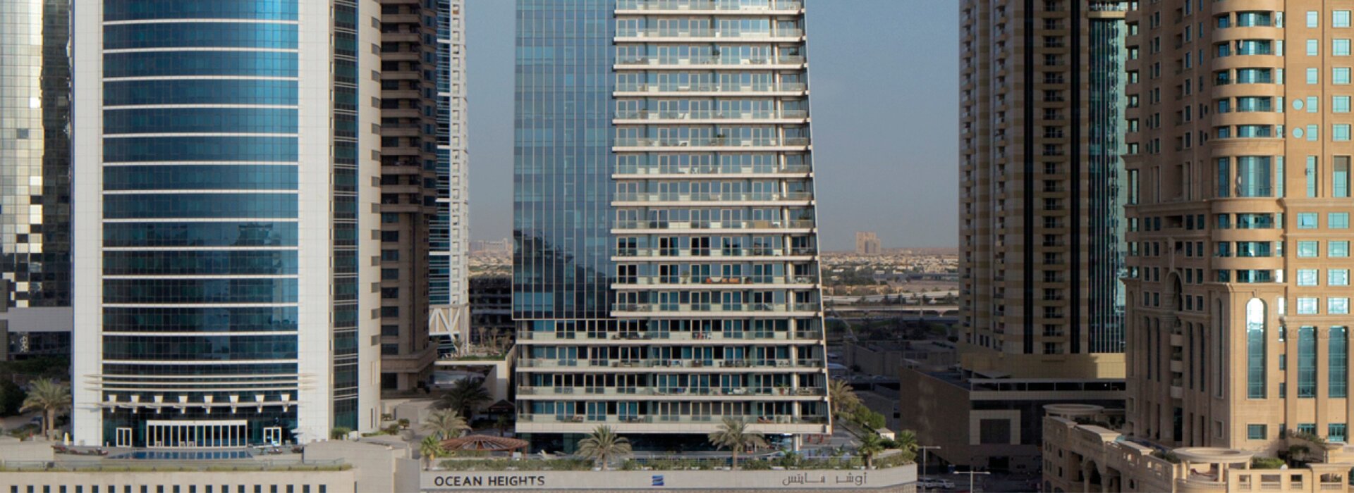 Moderne Glasfassaden Wolkenkratzer Dubai