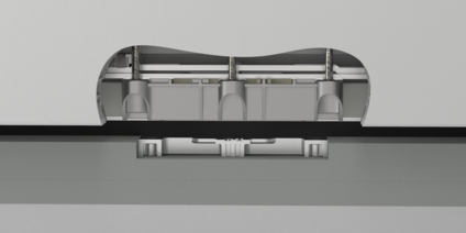 Detailed view of additional lock SBS bb in turn position