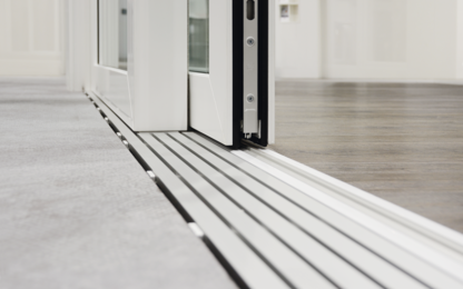 Lift&Slide element made of PVC – detailed view of barrier-free threshold