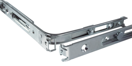 central locking UNI-JET, detailed view of linear, automation-compatible suspension
